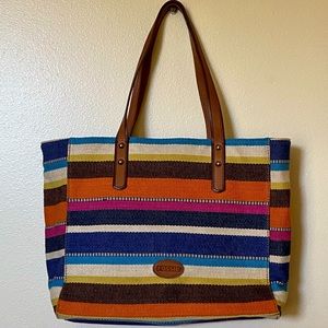 Fossil Striped Handbag